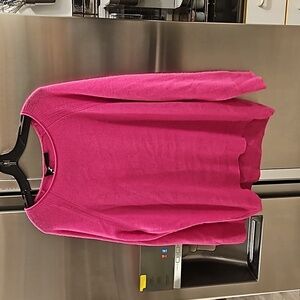 💕360 CASHMERE💕 Jessa Boatneck Cardigan ~ Dark Pink 100% Cashmere Large L NWT